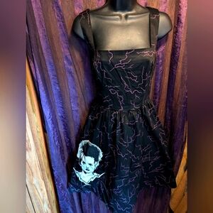 BRIDE of Frankenstein Universal Monsters Lightning ⚡ Bolt Retro Swing Dress Goth